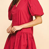 The Betsy Dress in Crimson