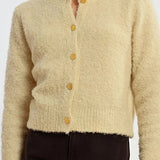 MB Boucle Knit Cardigan in Off White