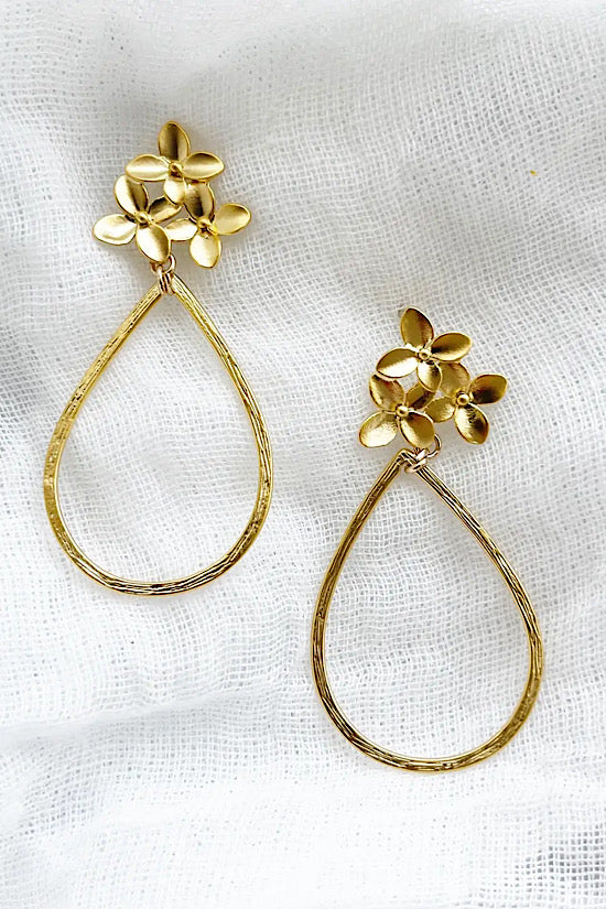 Triple Flower Hoops