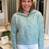 MB Mint Sequin Pullover