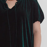 FINAL SALE: Green Velvet Top