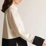 Ivory/Black Modal Elevated Sweatshirt Top