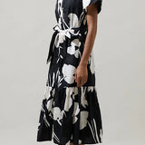 FINAL SALE: The Cora Dress in Black and Cream