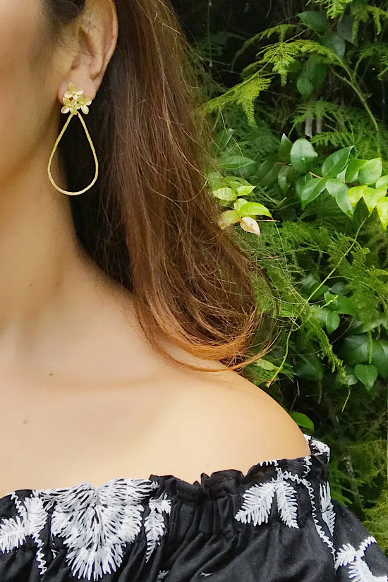 Triple Flower Hoops