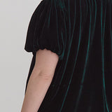 FINAL SALE: Green Velvet Top