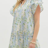 Sky Blue Ruffle Sleeve Dress (EO)