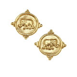 Gold Elephant Earrings