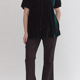 FINAL SALE: Green Velvet Top