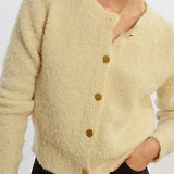 MB Boucle Knit Cardigan in Off White