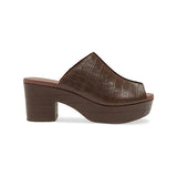 FINAL SALE: Chocolat Blu Gadis in Brown Embossed Croc