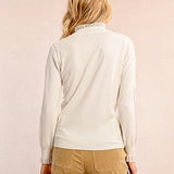 MB Ribbon Trimmed Sweater in Off White