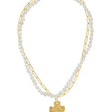 Piper Cross Paperclip Necklace