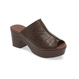 FINAL SALE: Chocolat Blu Gadis in Brown Embossed Croc