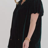 FINAL SALE: Green Velvet Top