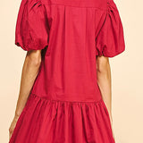 The Betsy Dress in Crimson