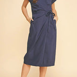 Navy Wrap Dress