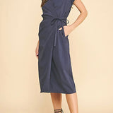 Navy Wrap Dress